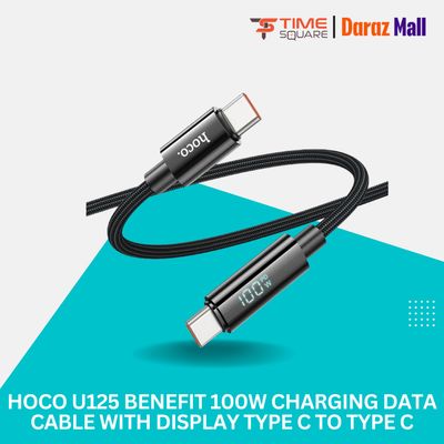 HOCO U125 Benefit 100W Charging Data Cable With Display Type C To Type C_img_4