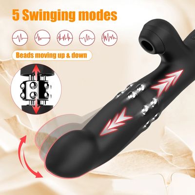Female Clit Sucker Rabbit Vibrator Vibrating Sucking Swing Vagina GSpot Dildo Masturbator Three Motor Massager Sex Toy for Women_img_1