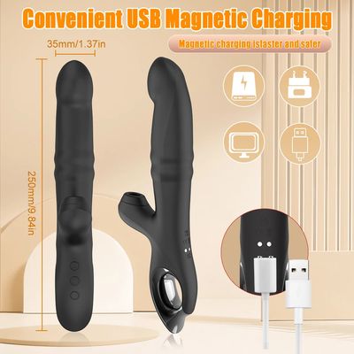 Female Clit Sucker Rabbit Vibrator Vibrating Sucking Swing Vagina GSpot Dildo Masturbator Three Motor Massager Sex Toy for Women_img_3