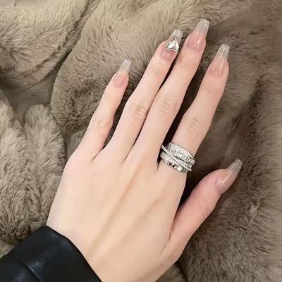 silver layered ring. adjustable_img_1