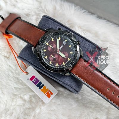 SKMEI 9347 MEN QUARTZ WATCH SIX POINTER POPULAR LEATHER STRAP WATERPROOF WATCH_img_0
