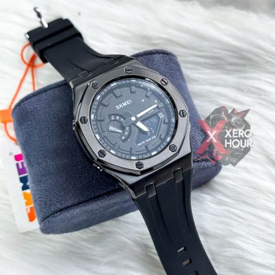 SKMEI 2243 || Dual Timer || Full Black | SS Blody || Silicon Strap_img_2