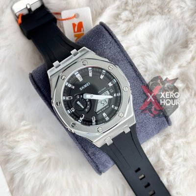 SKMEI 2243 || Dual Timer ||Silver & Black | SS Blody || Silicon Strap_img_0