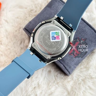 SKMEI 2243 || Dual Timer ||Silver & Sky Blue Multi color   | SS Body || Silicon Strap_img_3