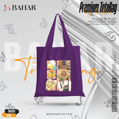 Trendy Top Handle Tote Canvas Bag_img_5