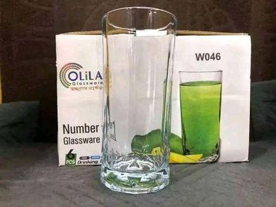 স্বচ্ছ কাচের পানির গ্লাস ৬ পিছ - Drinking Water Tall Glass - 6-Piece 350ML #46_img_0