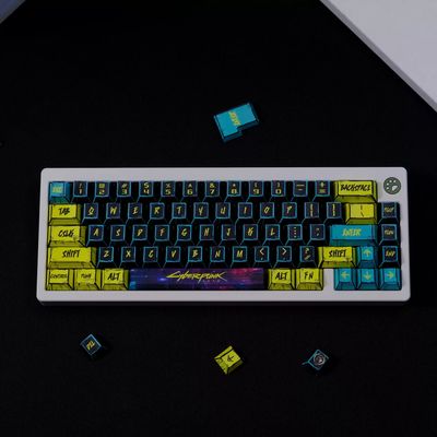 Comic Styled Cyberpunk 2077 PBT 150 Keys Keycaps Set_img_0