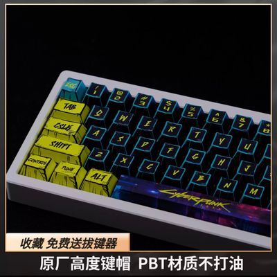 Comic Styled Cyberpunk 2077 PBT 150 Keys Keycaps Set_img_2