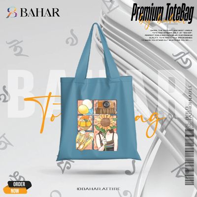 Trendy Top Handle Tote Canvas Bag_img_8