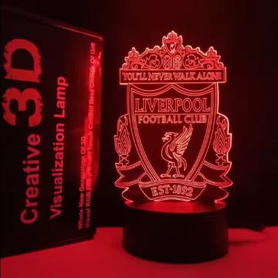 GearUP Liverpool club football acrylic led lamps,night light,high quality illusion 3d led football light_img_0