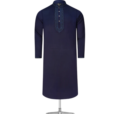 Fancy Cotton Panjabi- Metallic Blue_img_0