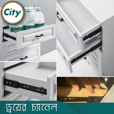 ১ জোড়া ড্রয়ার স্লাইডার বল বিয়ারিং স্লাইডার সম্পূর্ণ এক্সটেনশন সাইড মাউন্ট রানার ৩ পার্ট ড্রয়ার চ্যানেল কালো সব সাইজ উপলব্ধ_img_6