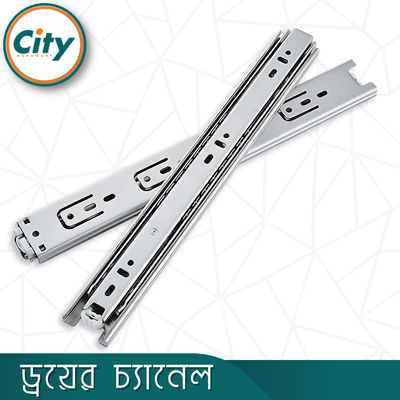 ১ জোড়া স্টেইনলেস স্টিলের ড্রয়ার স্লাইডার বল বিয়ারিং স্লাইডার সম্পূর্ণ এক্সটেনশন সাইড মাউন্ট রানার ৩ পার্ট ড্রয়ার চ্যানেল সব সাইজ উপলব্ধ Drawer Channel_img_3