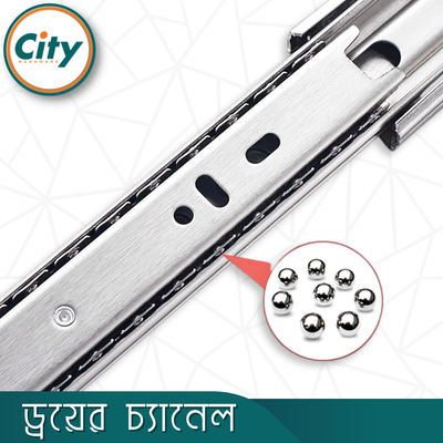 ১ জোড়া স্টেইনলেস স্টিলের ড্রয়ার স্লাইডার বল বিয়ারিং স্লাইডার সম্পূর্ণ এক্সটেনশন সাইড মাউন্ট রানার ৩ পার্ট ড্রয়ার চ্যানেল সব সাইজ উপলব্ধ Drawer Channel_img_5