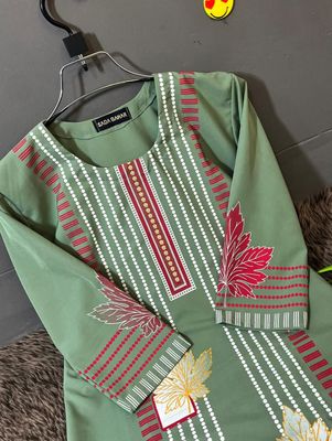 Orginal china lilen with screen print readymade 2 pics_img_2