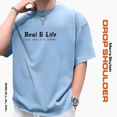 Men's Stylish Drop Shoulder- Sky Blue_img_1