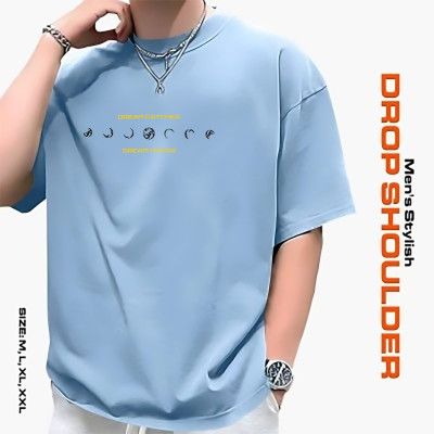 Men's Stylish Drop Shoulder- Sky Blue_img_2