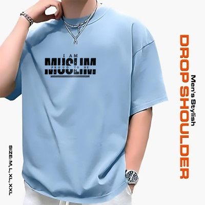 Men's Stylish Drop Shoulder- Sky Blue_img_9