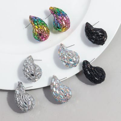 New chunky dome water drop earring_img_3