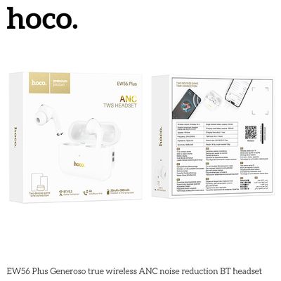Hoco EW56 Plus ANC True Wireless Earphones – White Color_img_1