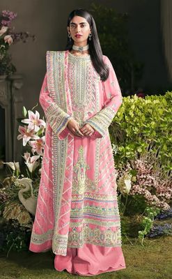 Semi –Embroidery & Sequence Work Party dress_img_1