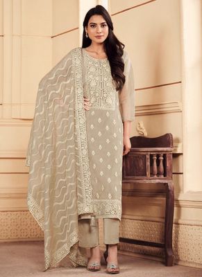 Semi –Embroidery & Sequence Work Party dress_img_2
