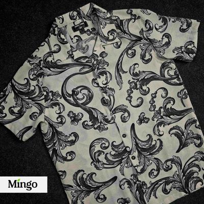 White Printed Cuban Shirt ( AC Cotton)_img_0