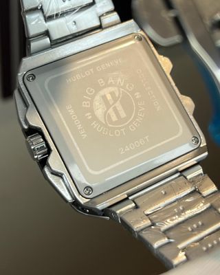 HUBLOT SQUARE BANG BROWN DIAL SILVER CHAIN (AA)_img_2