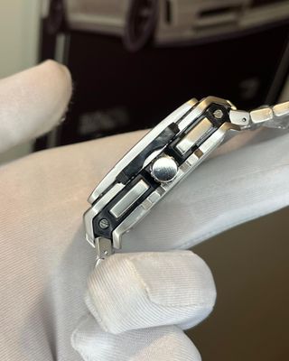 HUBLOT SQUARE BANG BROWN DIAL SILVER CHAIN (AA)_img_3