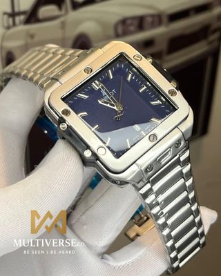 HUBLOT SQUARE BANG PURPLE DIAL SILVER CHAIN (AA)_img_1