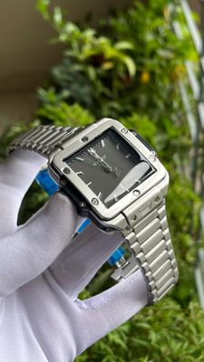 HUBLOT SQUARE BANG BLACK DIAL SILVER CHAIN (AA)_img_0