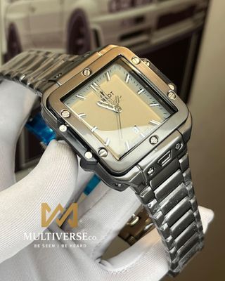 HUBLOT SQUARE BANG GRAY DIAL BLACK CHAIN (AA)_img_1