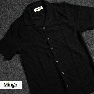 Black Cuban Shirt (Popcorn Fabric)_img_0
