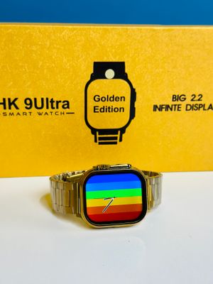 HK 9Ultra Smartwatch Golden Edition (Dual Straps) – Black Color_img_2