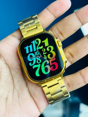 HK 9Ultra Smartwatch Golden Edition (Dual Straps) – Black Color_img_4