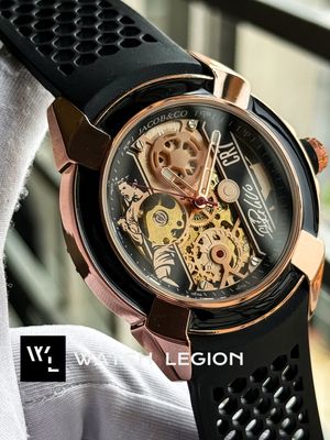 JACOB & CO ROSE GOLD CASE BLACK BELT_img_1