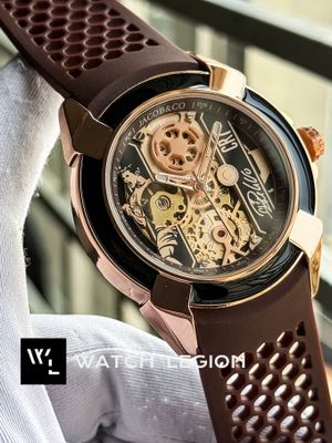 JACOB & CO ROSE GOLD CASE BROWN BELT_img_1
