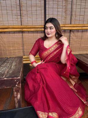 katha Strip Red Sharee_img_1