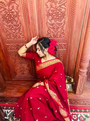 Elegant Red Handloom Sharee_img_6