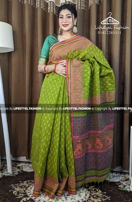 স্পেশাল কালারফুল কটন শাড়ি  (LF-SPC-007)_img_0