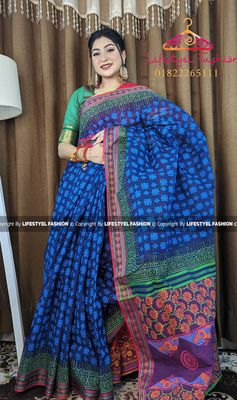 স্পেশাল কালারফুল কটন শাড়ি  (LF-SPC-006)_img_0