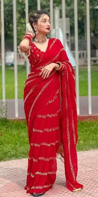 ওয়েটলেস জর্জেট এমব্রয়ডারি শাড়ি_img_1