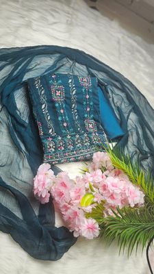 ইন্ডিয়ান আনস্টিচড জর্জেট থ্রি পিস_img_1