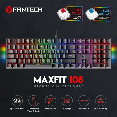 Fantech MAXFIT108 MK855 Blue Switch RGB Mechanical Keyboard_img_0