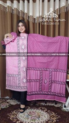 ব্লক প্রিন্ট কটন থ্রি-পিস (LF-TP-923)_img_0