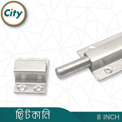 ১ পিস ৬ বা ৮ ইঞ্চি সাইজের স্টেইনলেস স্টিল ছিটকানি ডাবোল প্লেইট প্লেইন স্কোয়ার শেপ সিলভার টাওয়ার বোল্ট_img_3