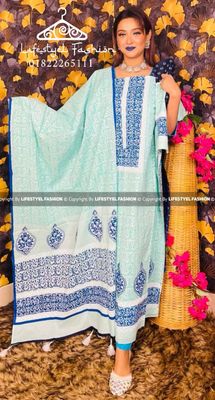 ব্লক প্রিন্ট কটন থ্রি-পিস (LF-TP-950)_img_0