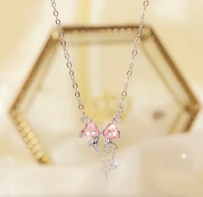 Pretty pink bow chain.99 Taka Only 🤍💞_img_1