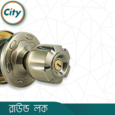 প্রিমিয়াম মানের রাউন্ড লক উচ্চ সুরক্ষার রাউন্ড লক ডোর লক অ্যান্টিক ব্রাশ রঙের দরজার লক_img_3