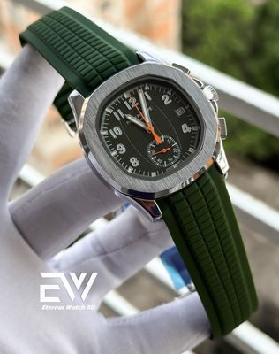 PATEK PHILLIPE AQUANAUT GREEN DIAL SILVER CASE_img_0